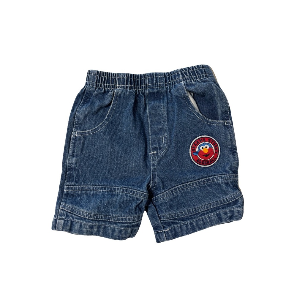 Kids Denim Shorts with Elmo Patch